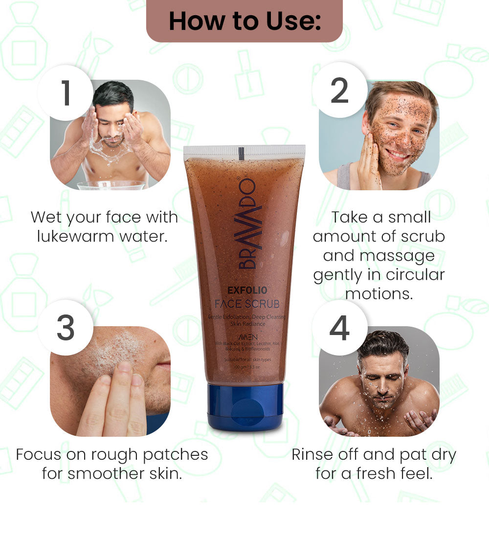 Bravado Exfolio face Scrub