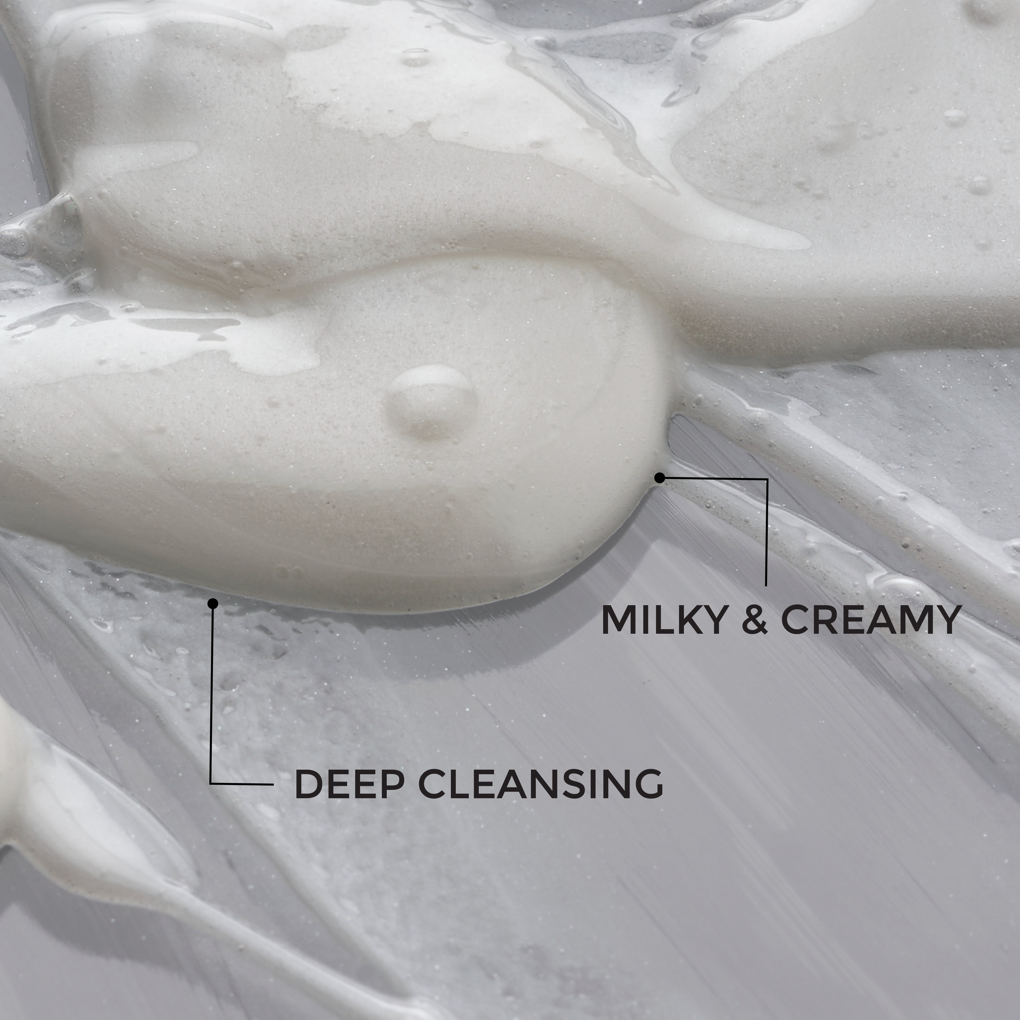 Close-up of Fresh Kick Body Wash gel texture — rich foamy body wash for deep cleansing