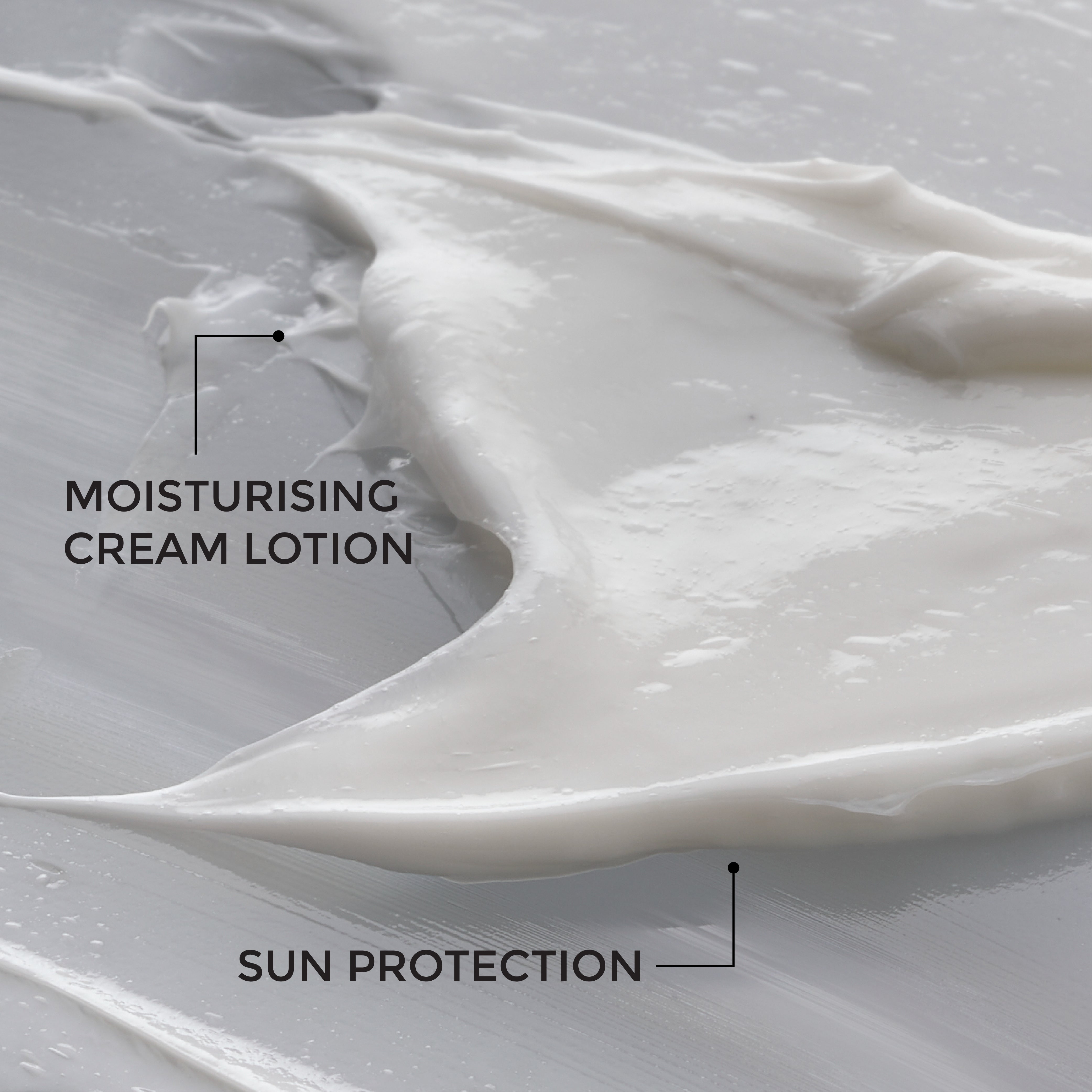 Close-up of Hydra Soft Body Lotion texture — creamy lotion consistency for skin hydration
