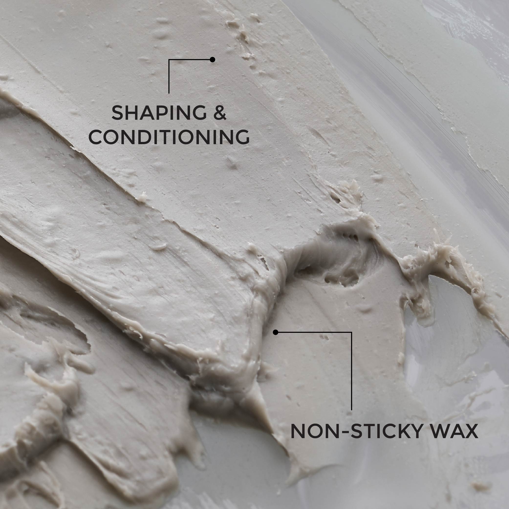 Close-up texture of Bravado Tenere beard and moustache wax